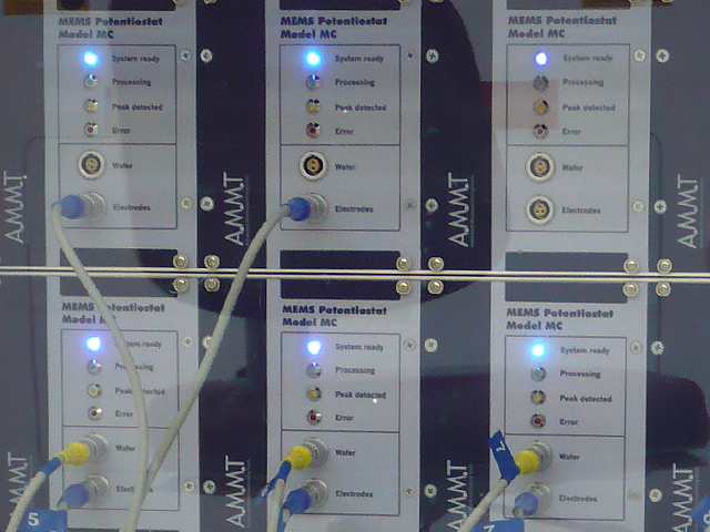 MEMS Potentiostat Multi channel setup